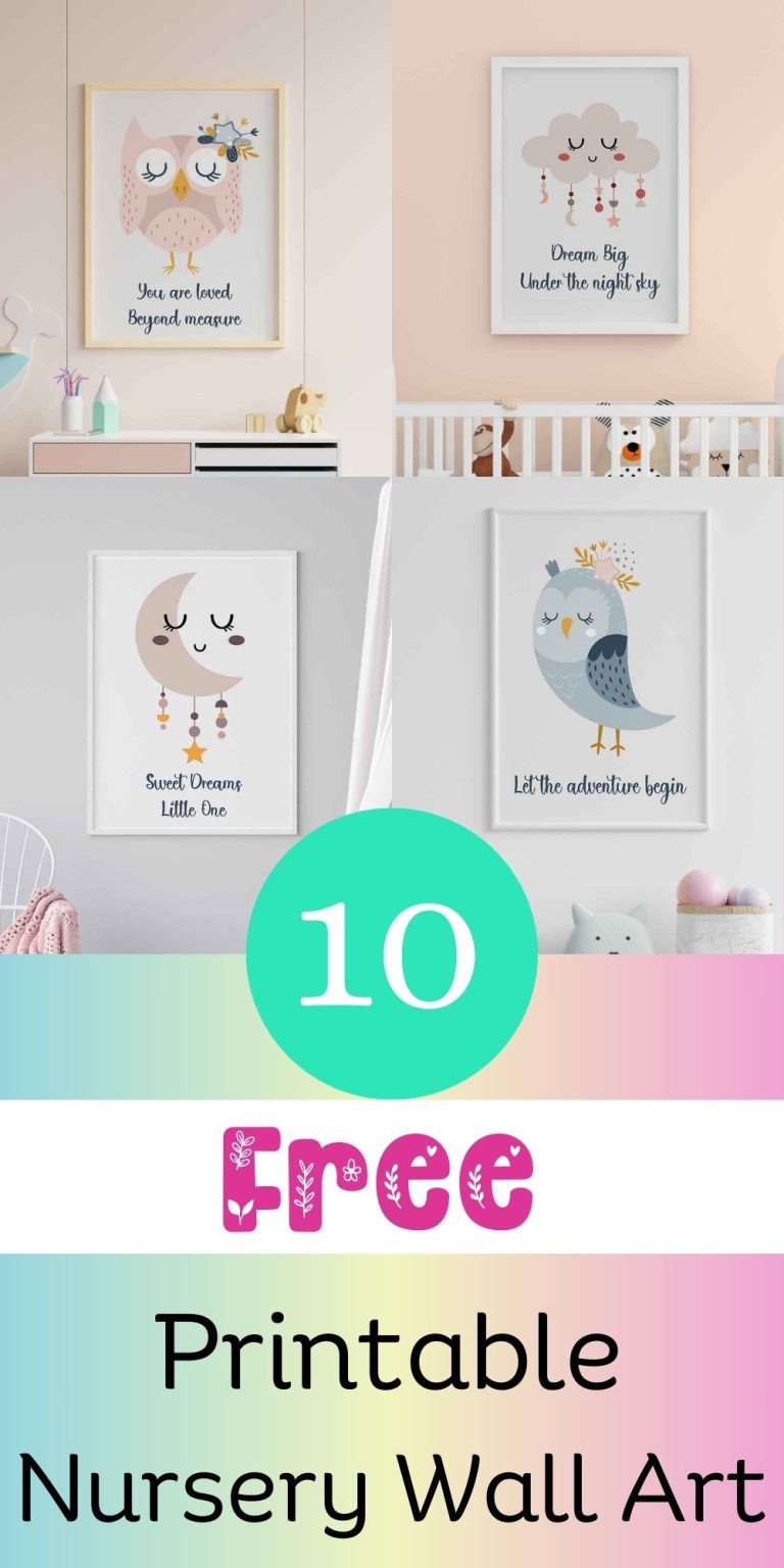 10 Free Printable Nursery Wall Art Prints