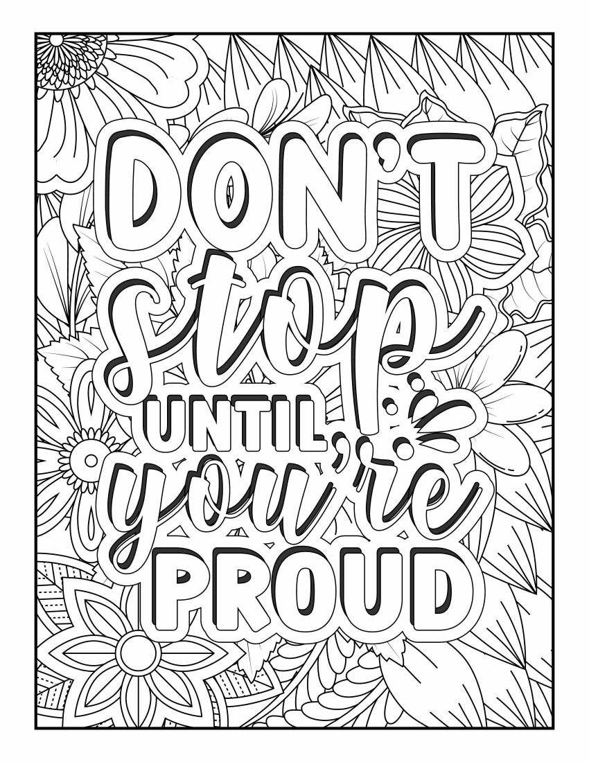 Find Your Zen with Free Motivational Coloring Pages for Adults: 13 Life ...