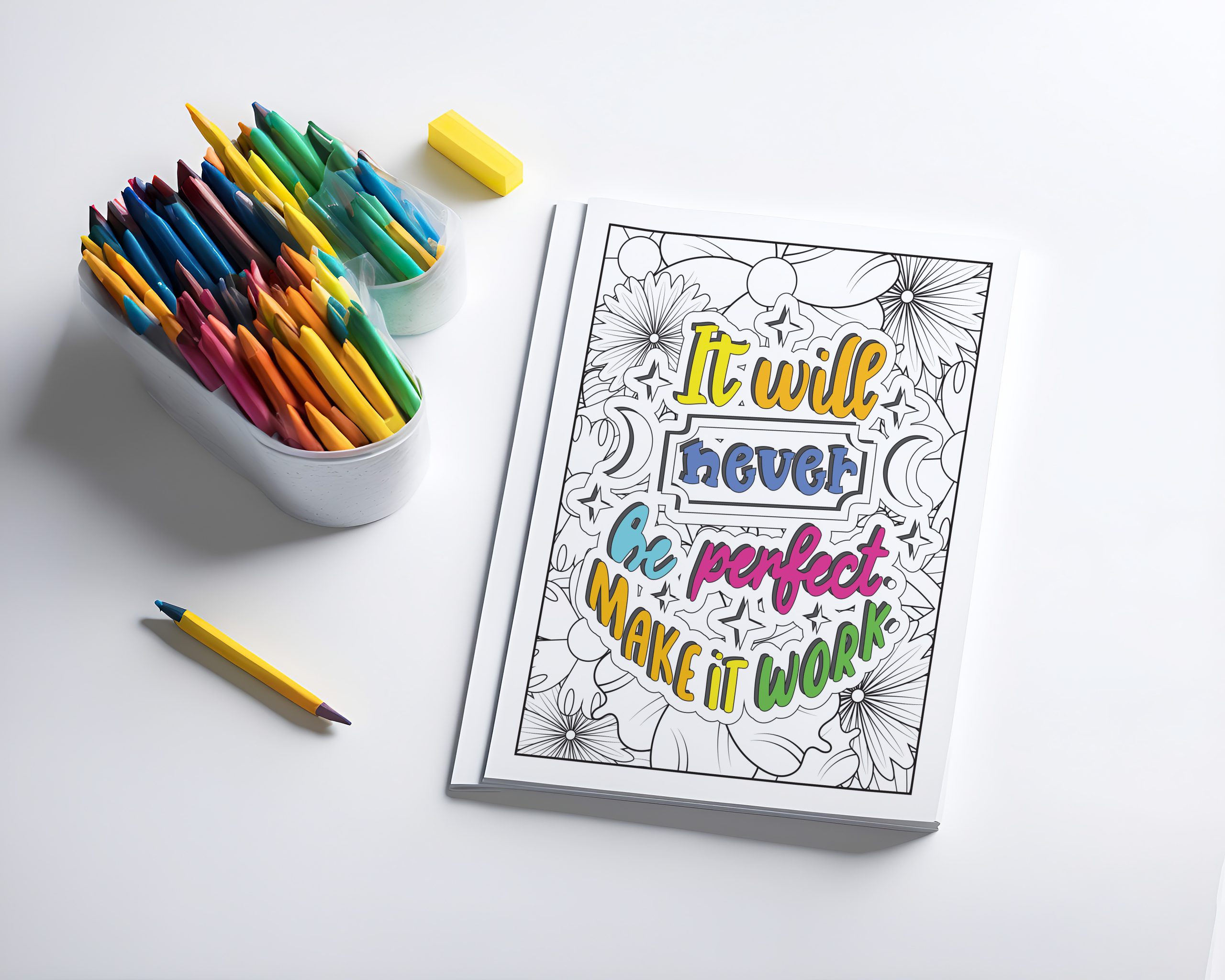 Positive Expression For Adults: 11 Free Printable Coloring Quote Pages.