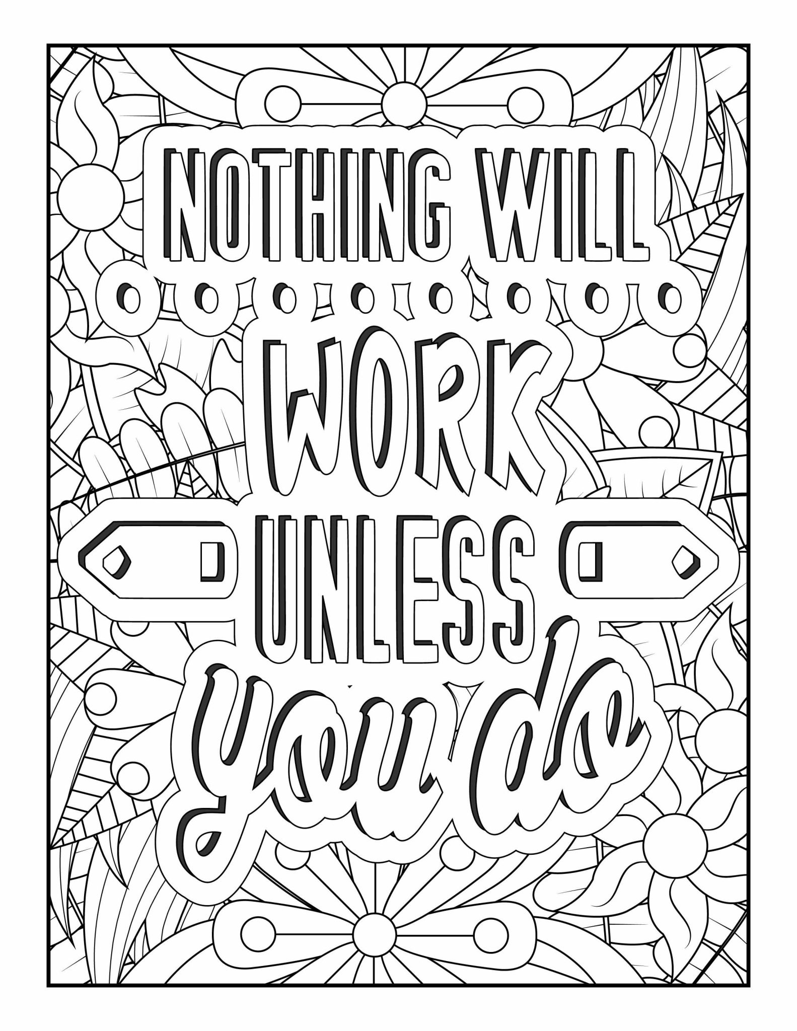 9 Free Printable Coloring Pages with Inspirational Quotes for Adults ...