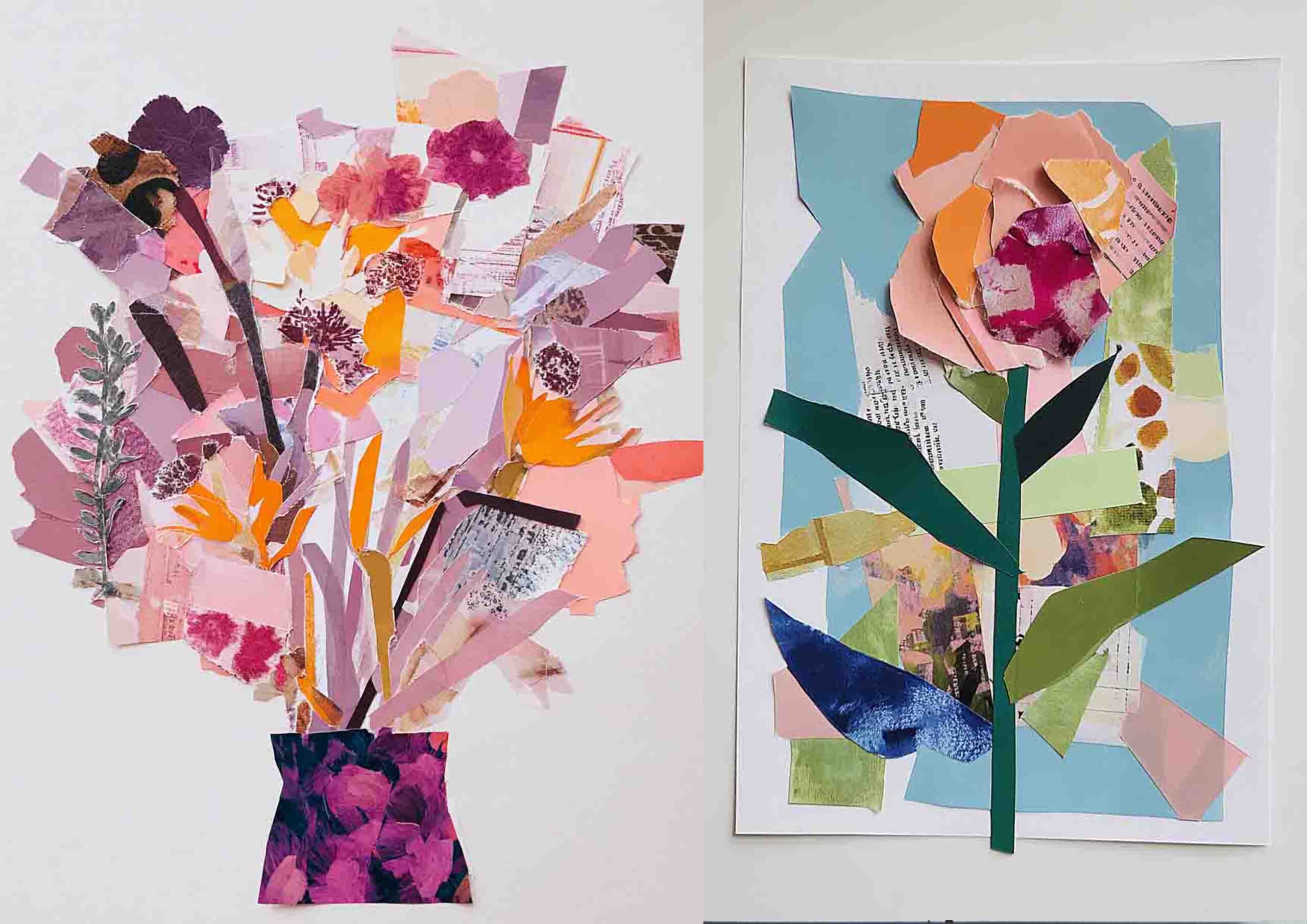 20 Abstract Paper Collage Ideas! Create Stunning Flowers.